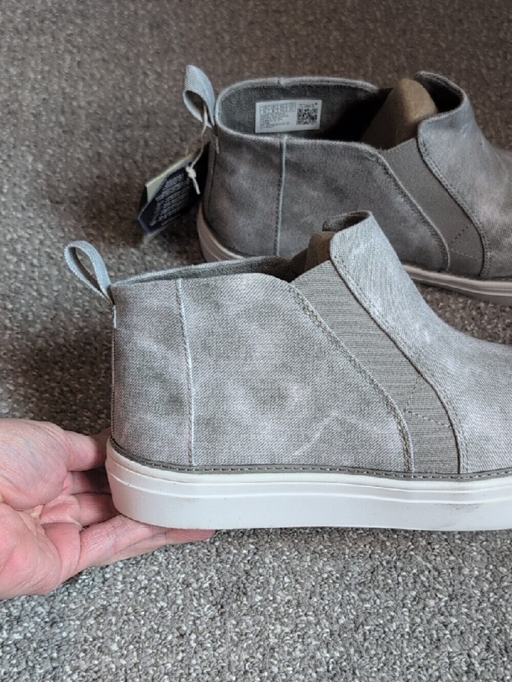 Toms Womens Bryce Gray Canvas Chukka-Style Bryce Sneaker NWT - Picture 5 of 12
